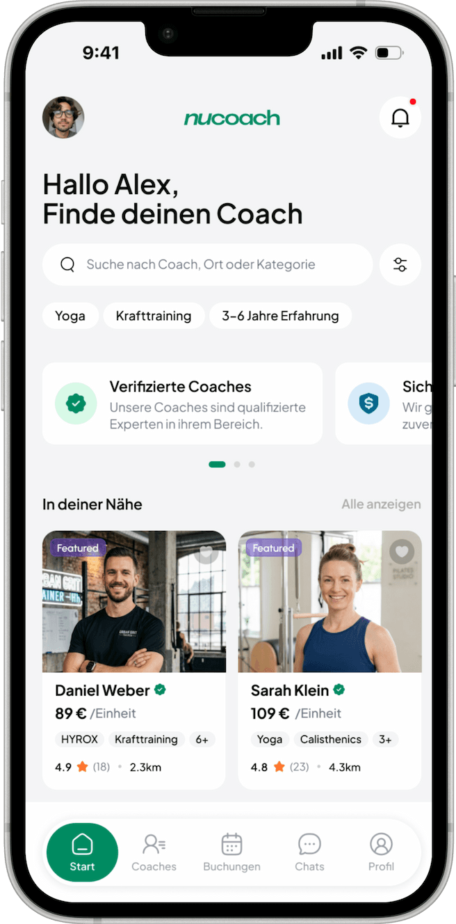 nucoach App – Coach finden und buchen